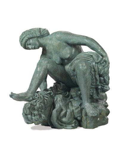 Bred hukande badare; Stor hukande badare av Emile Antoine Bourdelle