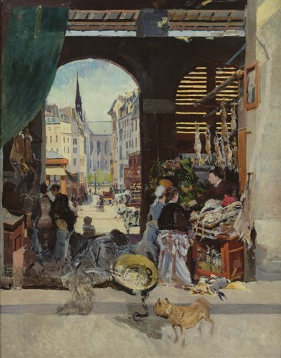 Carmes-marknaden, Rue Maubert av Emile Antoine Guillier