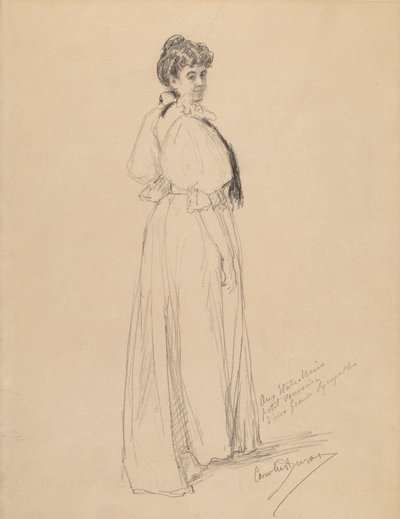 Skiss av en dam av Emile Auguste Carolus Duran