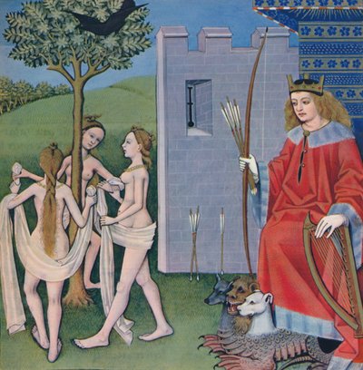 Loves Game of Chess - Apollo tittar på muserna dansa, 1937 av Emile Aurele van Moe