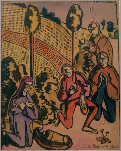Tillbedjan av herdarna av Emile Bernard