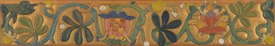 Tavla dekorerad med sankar och blommor av Emile Bernard
