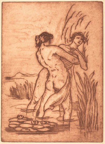 Par som står i vatten av Emile Bernard