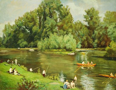 Edge of the Marne, c.1932 av Emile Bernard