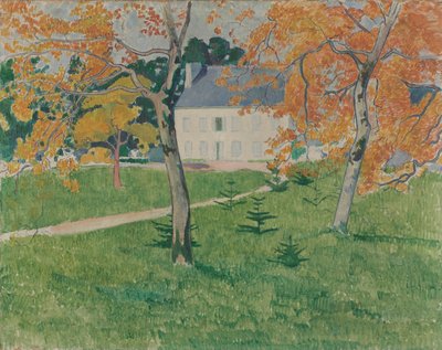 Hus bland träd- Pont-Aven av Emile Bernard