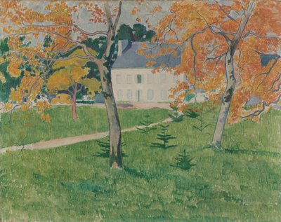 Hus bland träd. Pont-Aven, 1888 av Emile Bernard