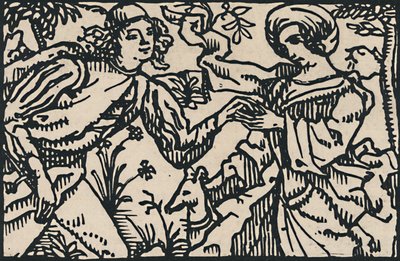 Illustration till Villons Petit Testament, 1919 av Emile Bernard
