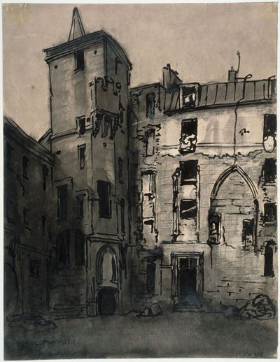 Gården vid Hôtel de Sens av Emile Bernard
