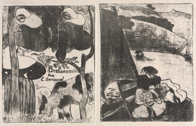 Les Bretonneries: Titelsida och återkomsten från pilgrimsfärden av Emile Bernard