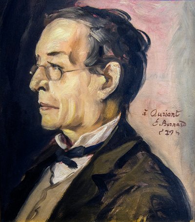 Porträtt av Paul Leautaud (1872-1956) författare och krönikör. Målning av Emile BERNARD (1868-1941) - Olja på kartong H: 48 cm; L: 41 cm - Musee Calvet, Avignon av Emile Bernard