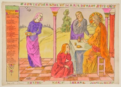 Sankta Marta och Maria inför Jesus Kristus av Emile Bernard