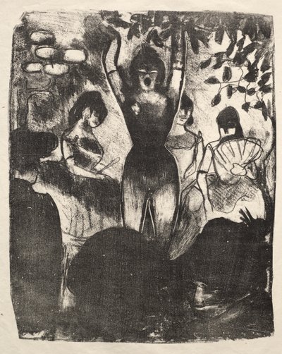 Sångare på Café-konserten av Emile Bernard