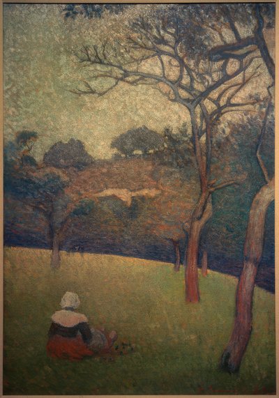 Sittande bretonsk kvinna av Emile Bernard