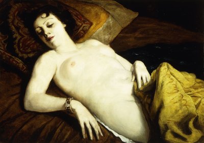 Sova naken med armband; Nu Couche au armband, 1930 av Emile Bernard