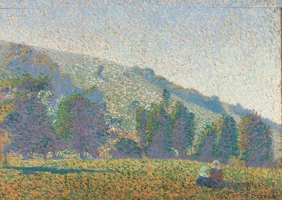Två bretonska kvinnor på en äng, 1886 av Emile Bernard