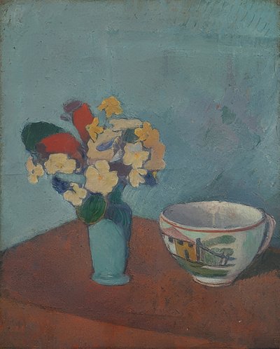 Vas med blommor och kopp. 1887-88 av Emile Bernard