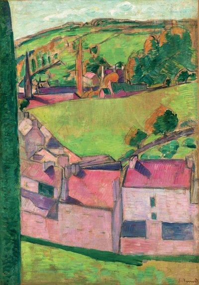 Utsikt över Pont-Aven av Emile Bernard