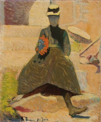Kvinna i Saint-Briac, 1886 av Emile Bernard