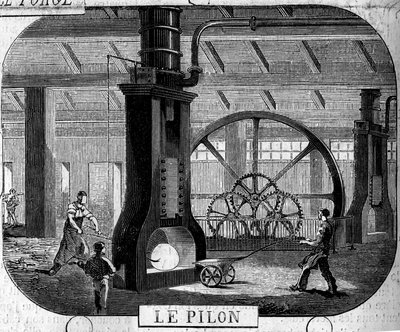 Smedjorna i Franche Comte: mortelstöten. Factory of Fraisans, Jura (39) av Emile Bourdelin
