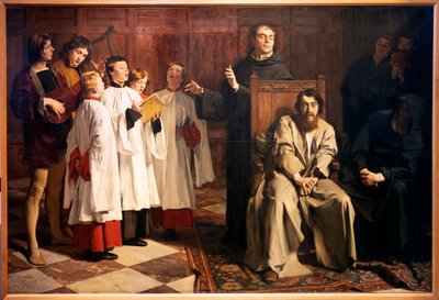 Emile Wauters. Hugo van der Goes i Röda klostret. 1872. Olja på duk. (olja på duk) av Emile Charles Wauters