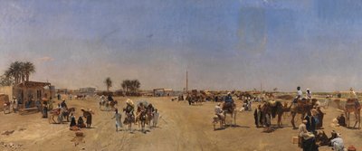 Qasr al-Nil-bron i Kairo av Emile Charles Wauters