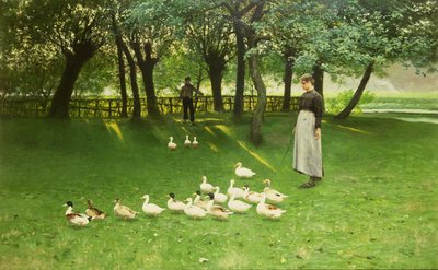 The Duck Girl, tidigt 1880-tal av Emile Claus