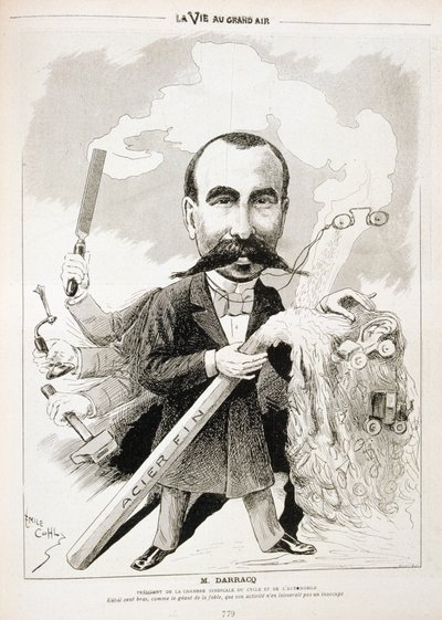 Pierre-Alexander Darracq, fransk biltillverkare, 1901 av Emile Cohl