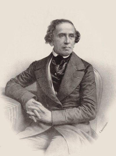 Porträtt av kompositören Giacomo Meyerbeer 1791-1864, 1857. av Emile Desmaisons