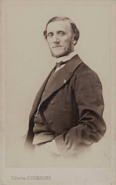 Porträtt av pianisten och kompositören Jean-Henri Ravina 1818-1906. av Emile Desmaisons