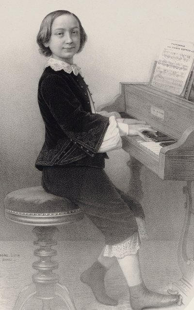 Porträtt av violinisten och kompositören Henri Ketten 1848-1883. av Emile Desmaisons
