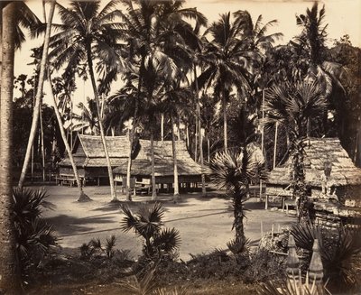 Bonzerie av den stora pagoden, 1866. av Emile Gsell