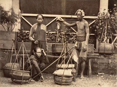Frukthandlare, Cochinchina, 1866. av Emile Gsell
