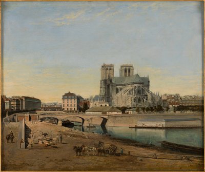 Franska: Le chevet de Notre-Dame, vue du quai de la Tournelle av Emile Harrouart