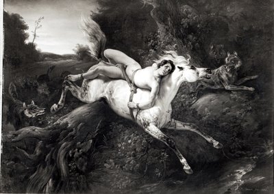 Mazeppa, 1826 av Emile Jean Horace Vernet
