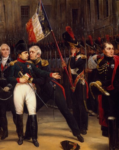 Napoleons farväl till det kejserliga gardet, 20 april av Emile Jean Horace Vernet