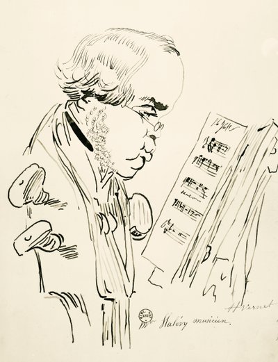 Porträtt av Jacques Fromental Elie Levy, känd som Halevy (Paris av Emile Jean Horace Vernet
