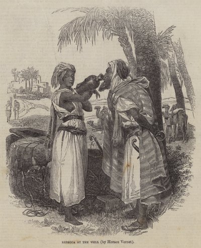 Rebecca vid brunnen av Emile Jean Horace Vernet