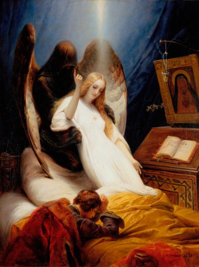 Dödens ängel, 1851. av Emile Jean Horace Vernet