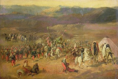 Infångandet av följet av Abd-el-Kader (1808-83) eller slaget vid Isly den 14 augusti 1844, 1844-63 av Emile Jean Horace Vernet