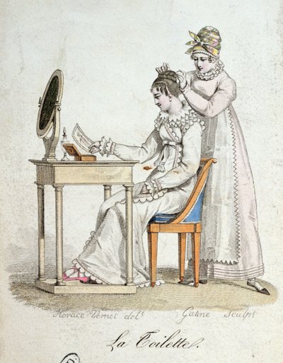 Sminkbordet, ca 1816 av Emile Jean Horace Vernet
