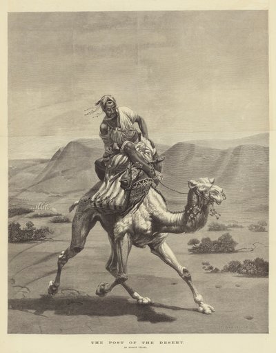 Öknens post av Emile Jean Horace Vernet