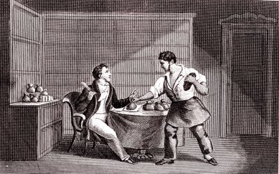 Skomakaren och finansmannen Fable de La Fontaine av Emile Joseph Alexandre Gouget