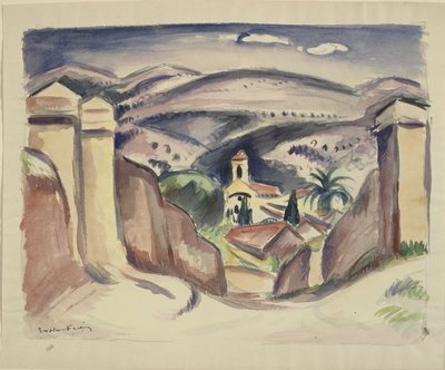 Ingången till Cassis, även kallad Cassis kyrktorn av Emile Othon Friesz