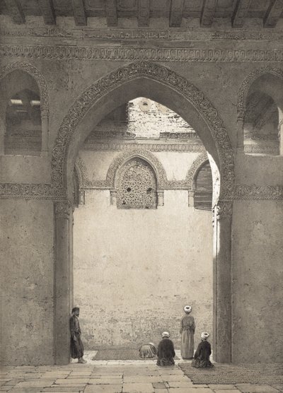 Moské DAhmed-Ibn-Toulon, graverad av Philippe Benoist (1813-1905) 1877 av Emile Prisse dAvennes