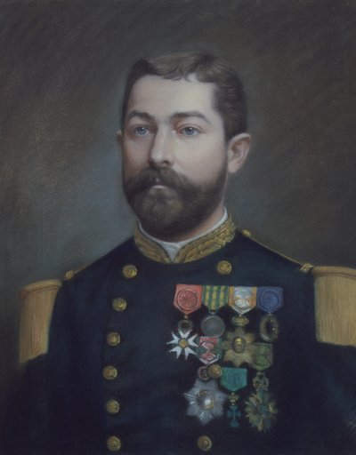 Porträtt av Emile Commander Duboc (1852 - 1935), hjälte från erövringen av Tonkin (målning) av Emile Richard Haumont