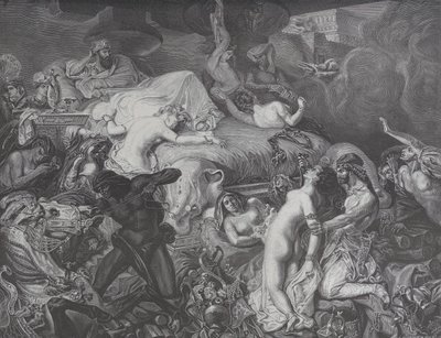 Sardanapalus, från Le Monde Illustré, 16 maj 1874. av Emile Thomas