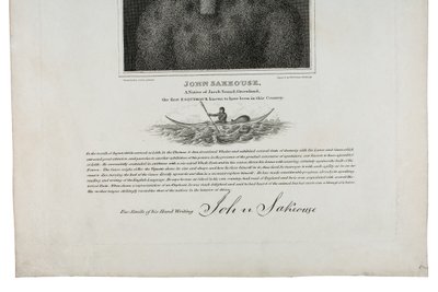 John Sakeouse, infödd i Jacob Sound, Grönland, den första Esquimaux som man vet hade varit i detta land, 1816 av Emilia Anderson