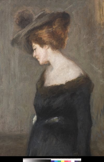 Porträtt av en dam, 1903 (detalj av 3496727) av Emilio Gola