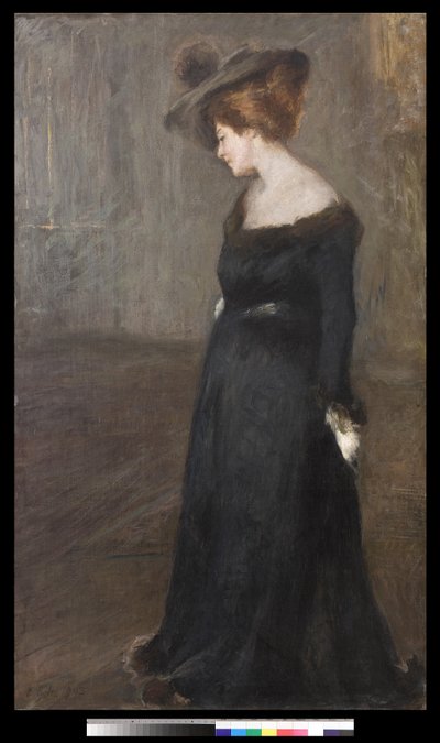 Porträtt av en dam, 1903 av Emilio Gola