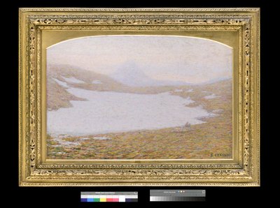 Vår i bergen, 1912 (med ram) av Emilio Longoni